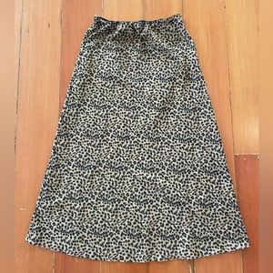 Cheetah Print Midi Skirt